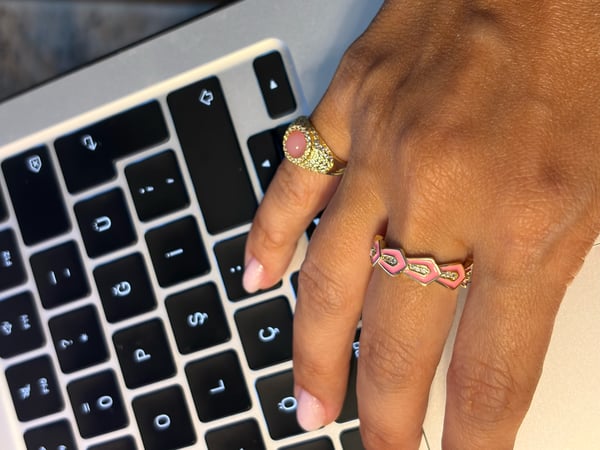 Pink Mosaic Ring