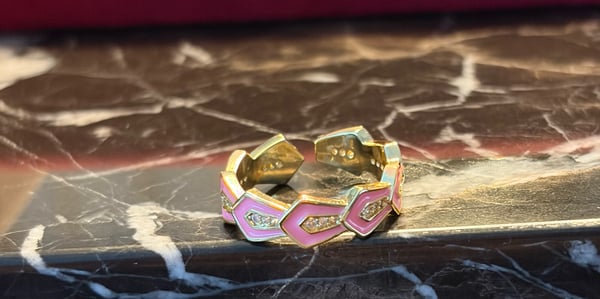 Pink Mosaic Ring