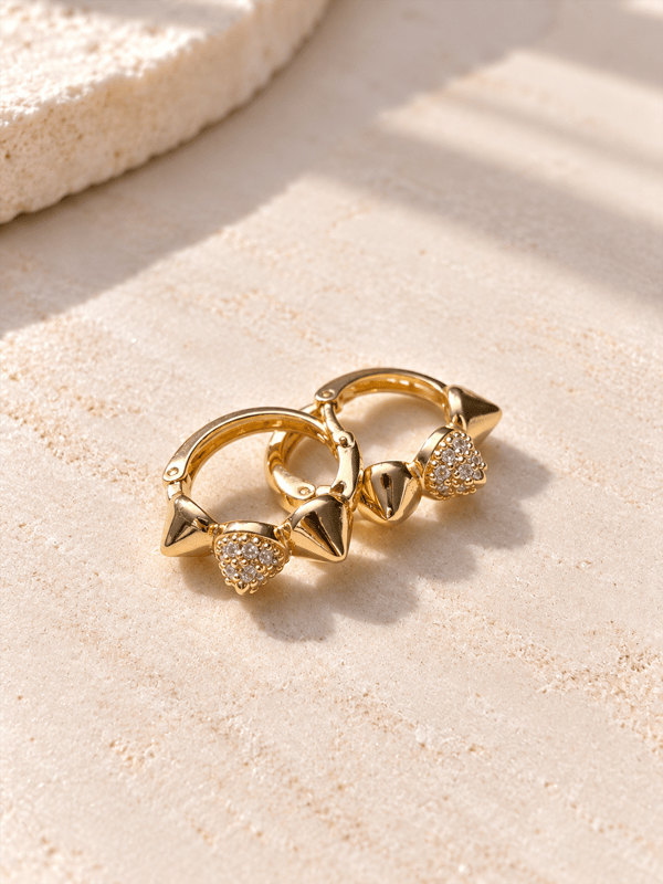 Rocky Gold Mini Küpe