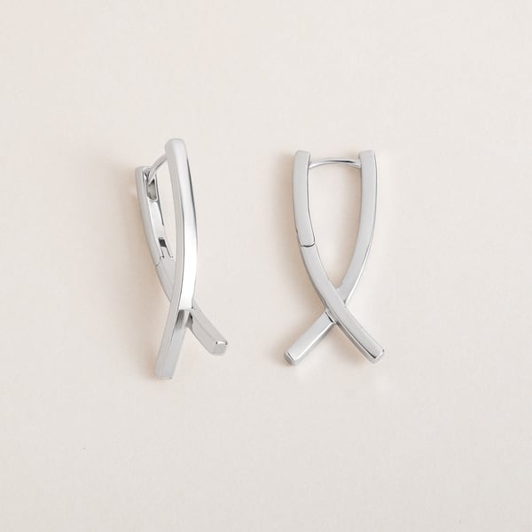 Silver Twist Earrings