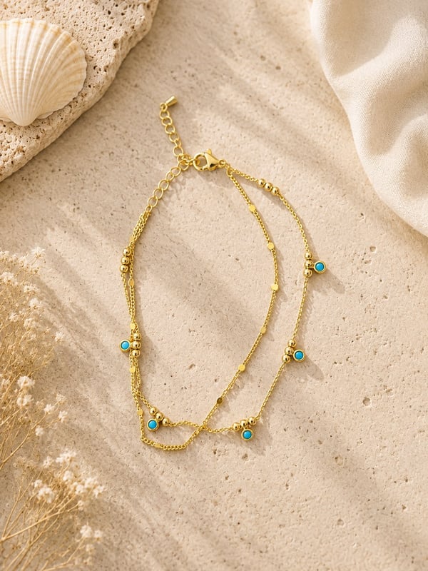 Turquoise Eye Anklet