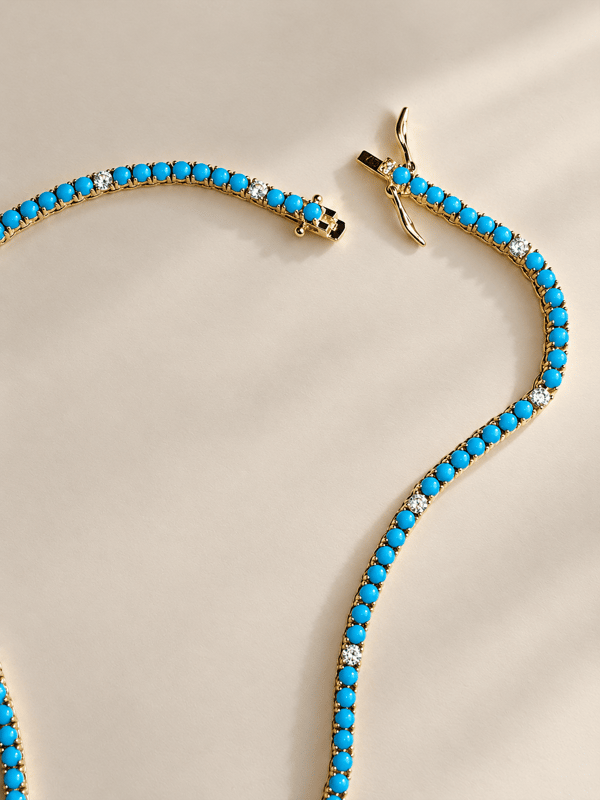 Turquoise Tennis Kolye