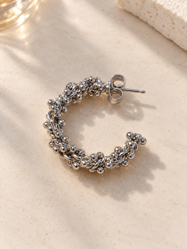 Twist Silver Küpe