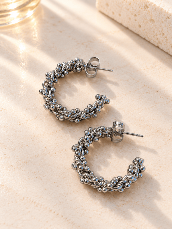 Twist Silver Küpe