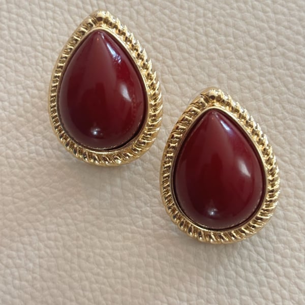 Vintage Ruby Teardrops