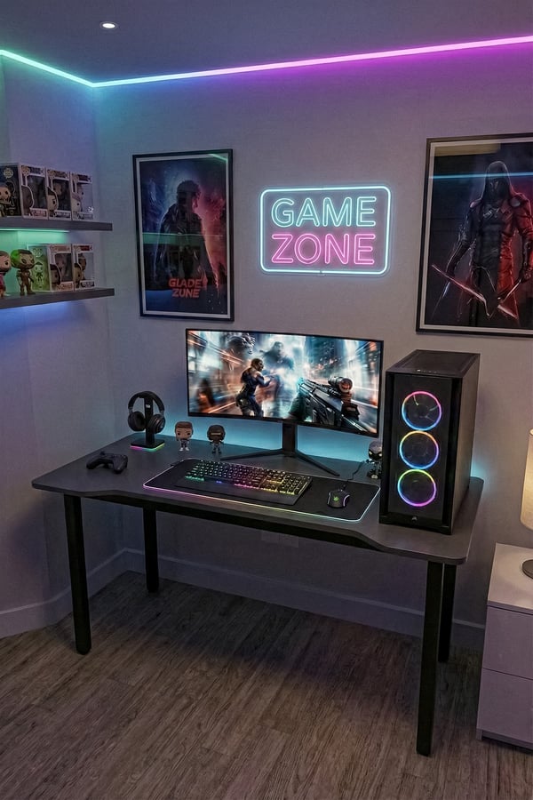 140 Antrasit Oyun Çalışma Masası Gaming Masa Ofis Masası 9100