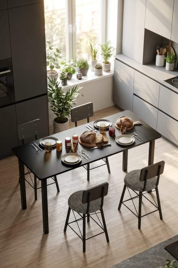 60/140 Antrasit Yemek Masası, Bilgisayar Masası; Oyuncu Masası 9001