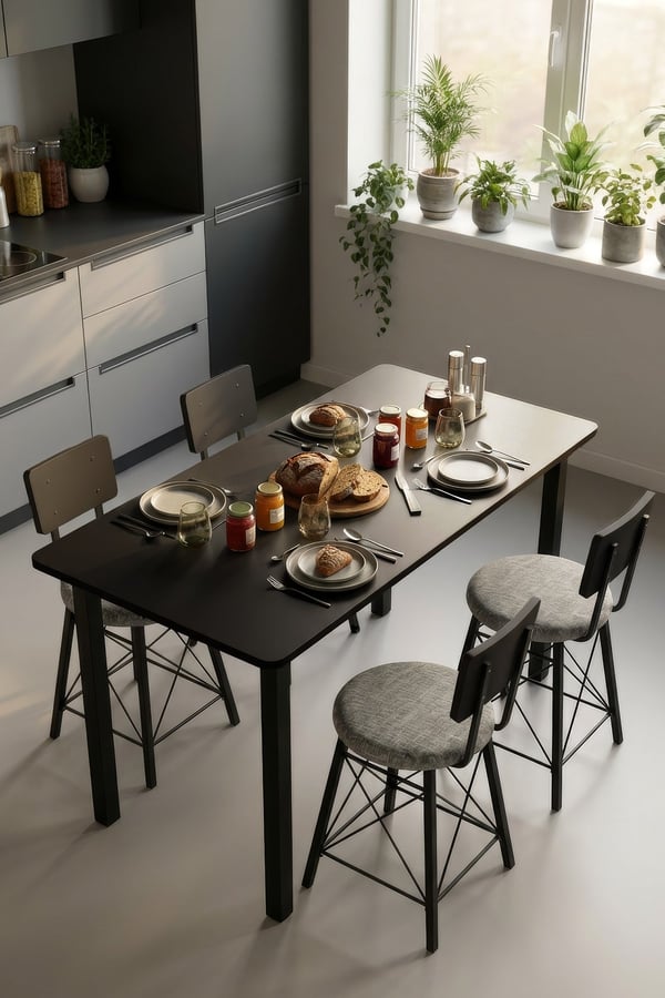 60/140 Antrasit Yemek Masası, Bilgisayar Masası; Oyuncu Masası 9001