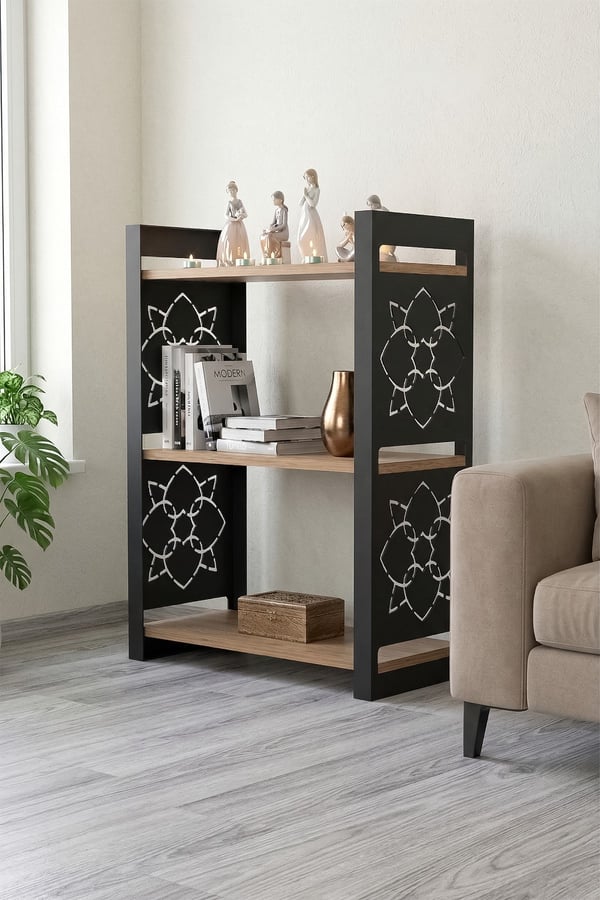 85 CM 3 KATLI ENDÜSTRİYEL KİTAPLIK, KONSOL, ÇİÇEKLİK, ÇOK AMAÇLI RAF 2810