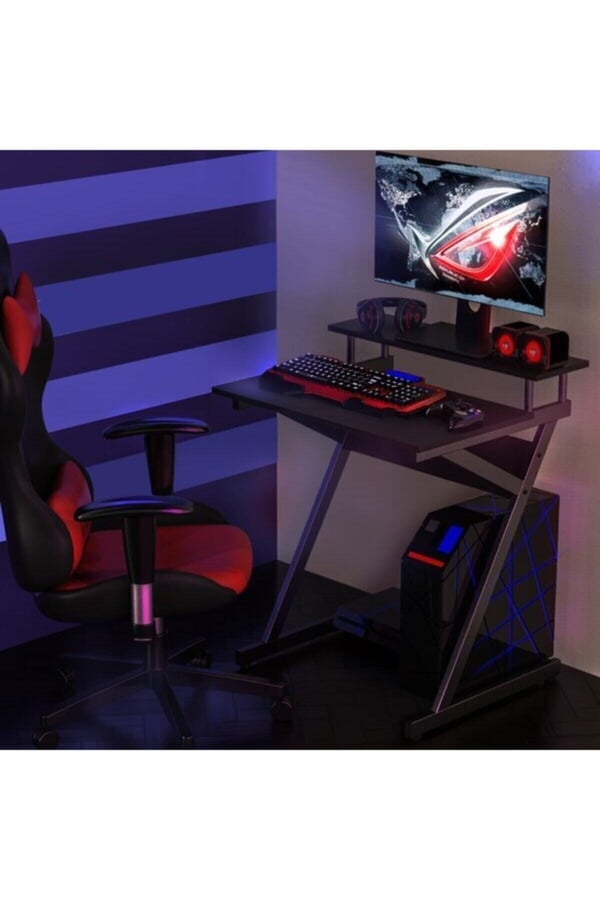 Modern Çalışma Ve Oyun Masası Siyah Gaming Masa 5008