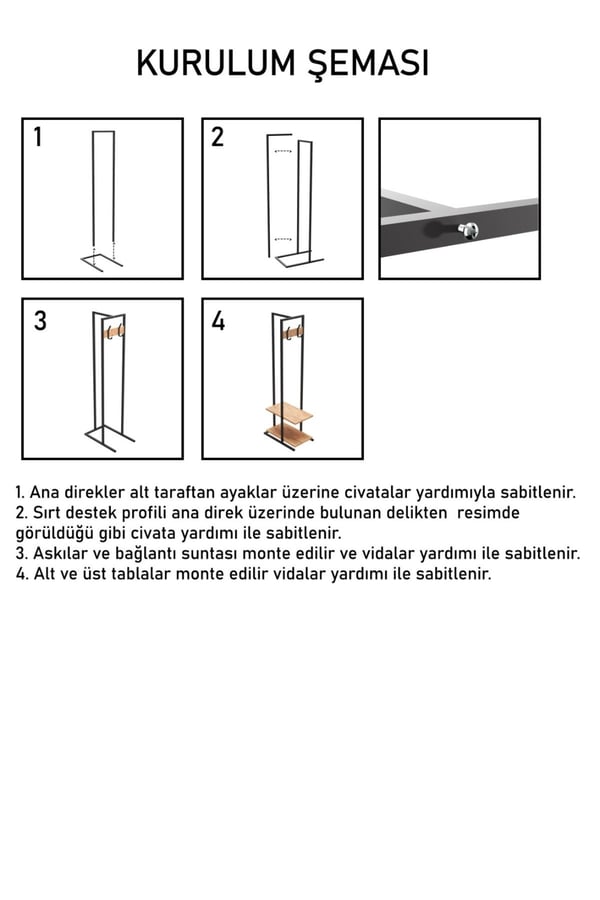 Raflı Elbise Askısı Minik Portmanto