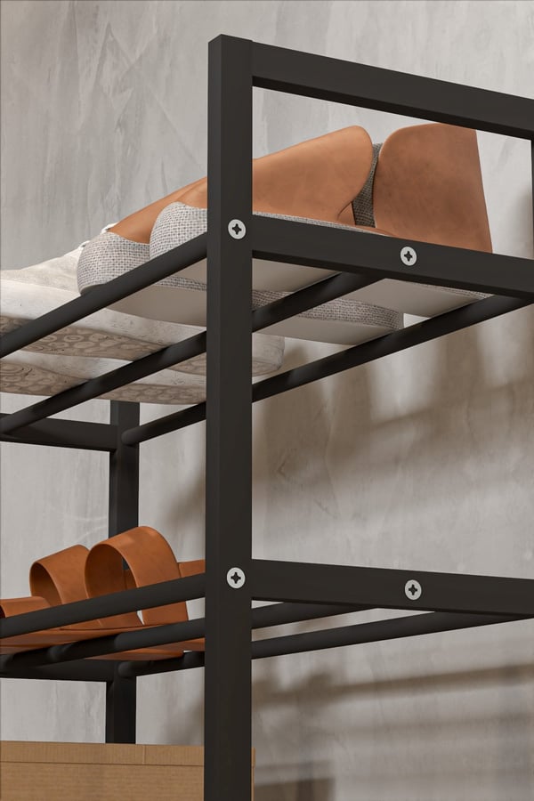 RETODESİGN 3 KATLI EKOL METAL AYAKKABILIK 1893