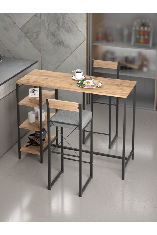 RETODESİGN RAFLI MİNDERLİ GOOD TAKIM ÇAM 2654