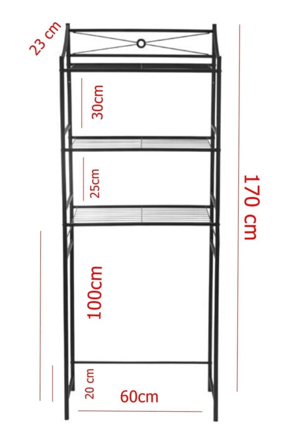 Retodesing Metal Wc Arka Rafı, Banyo Klozet Rafi, Kağıtlık