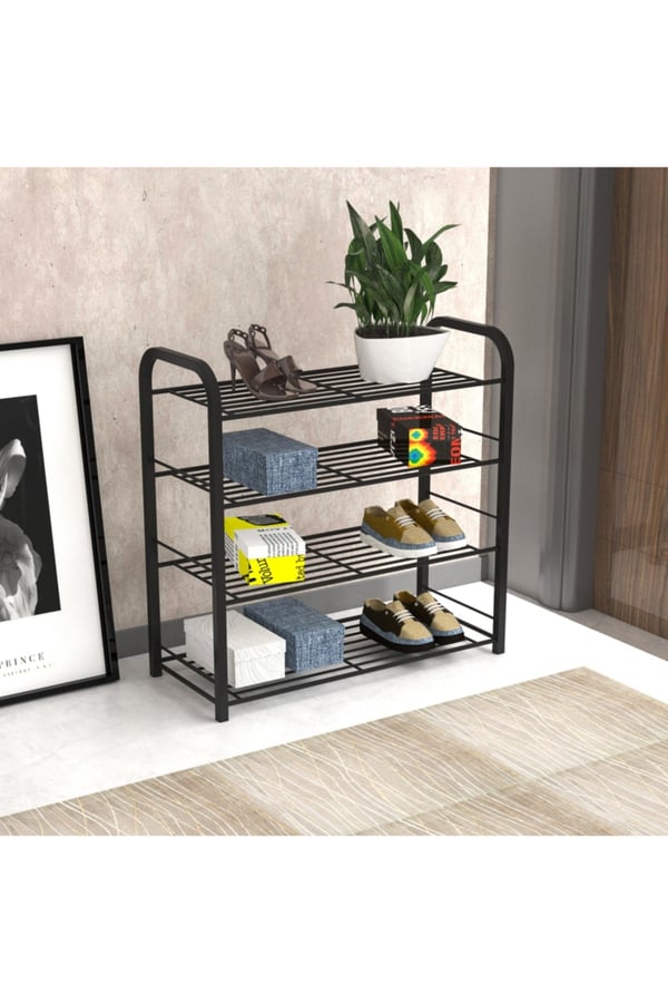 Retohome Metal 4 Katlı Ayakkabılık Ve Çok Amaçlı Raf 2321