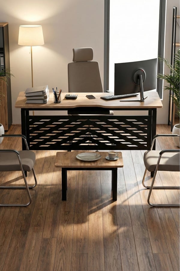 SEHPALI BÜRO MASASI ,OFİS MASASI, 140 CM. ÇALIŞMA MASASI TAKIMI 5141