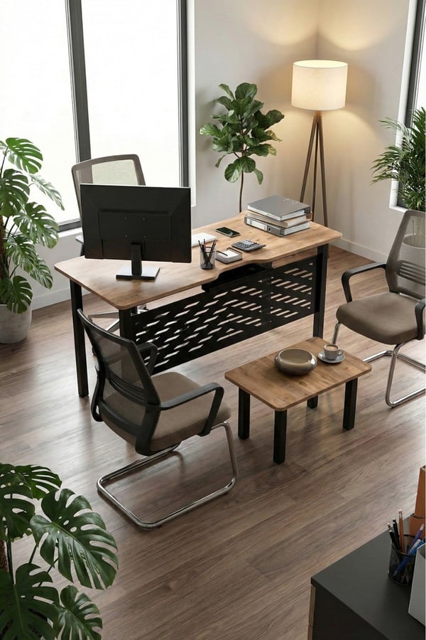 SEHPALI BÜRO MASASI ,OFİS MASASI, 140 CM. ÇALIŞMA MASASI TAKIMI 5141