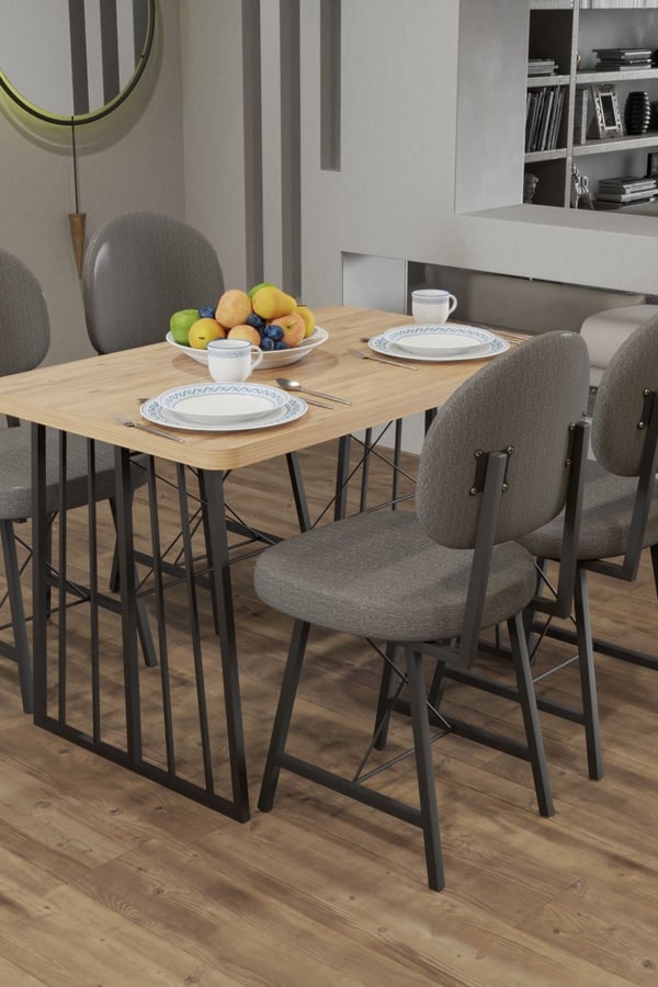 Star Yemek Masası 4 Stil Sandalyeli Takım 1265
