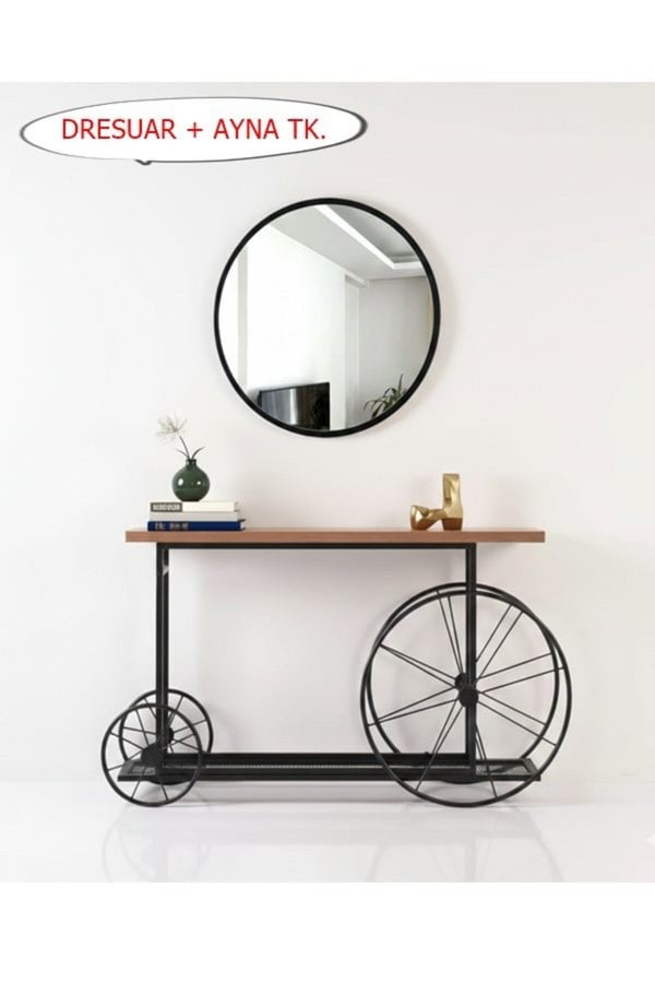 TEKERLEKLİ DRESUAR 60 CM AYNALI TAKIM 8200