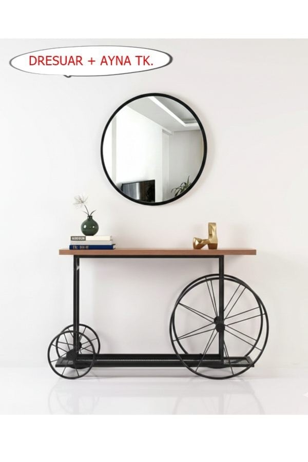 TEKERLEKLİ DRESUAR 60 CM AYNALI TAKIM 8200