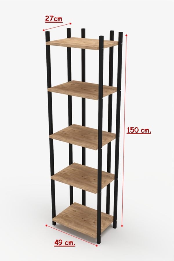 ZEN 5 KATLI ÇAM KİTAPLIK 6005