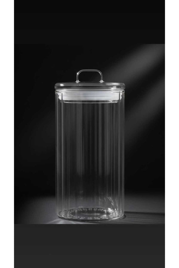 1700 ml Cam Kavanoz Kapaklı – Bakliyat, Baharat & Kuru Gıda Saklama Kabı – Şeffaf, Dayanıklı Cam