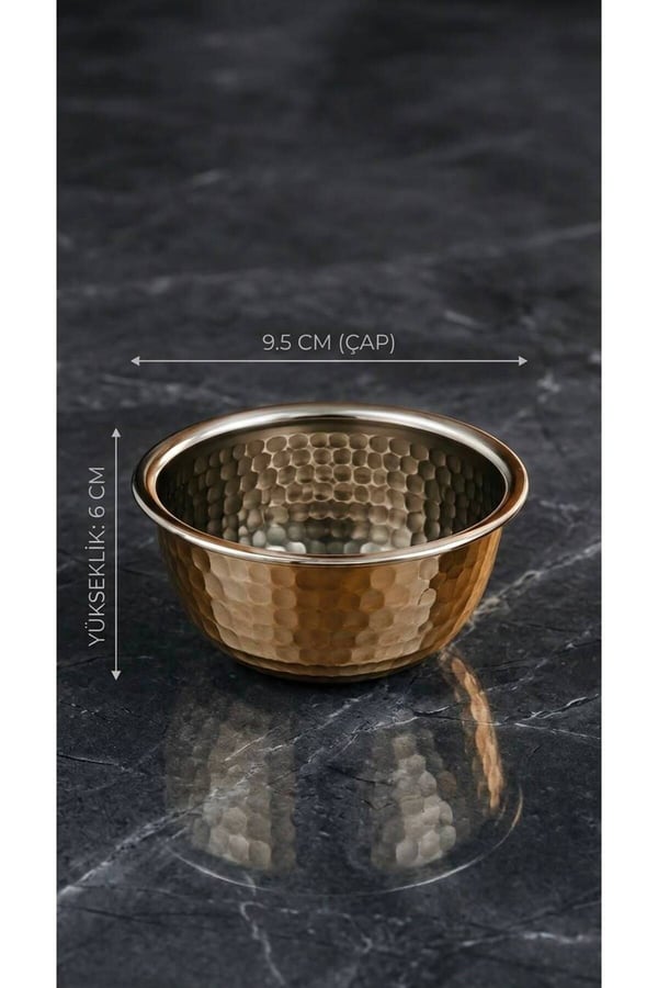 2'li Gümüş Dövme Desen Paslanmaz Metal Çerezlik & Lokumluk - Dövme Desenli Gümüş Sunum Kasesi 240ml