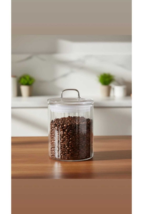 700 ml Cam Kavanoz Kapaklı – Bakliyat, Baharat & Kuru Gıda Saklama Kabı – Şeffaf, Dayanıklı Cam