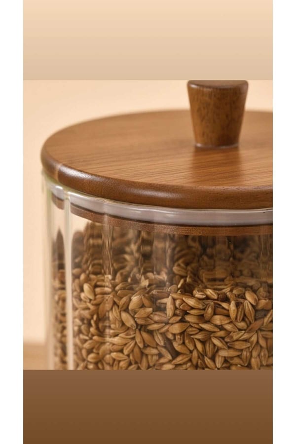 Akasya Cam Kavanoz 1380 ml-Akasya Kapaklı Büyük Boy Kavanoz-Mien Baharat, Bakliyat, Kahve Kavanozu
