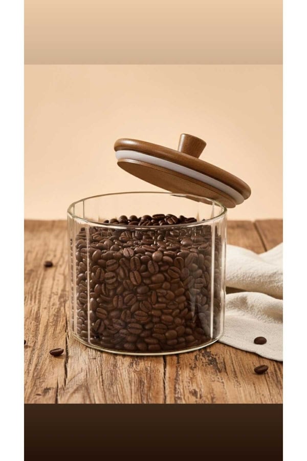Akasya Cam Kavanoz 1380 ml-Akasya Kapaklı Büyük Boy Kavanoz-Mien Baharat, Bakliyat, Kahve Kavanozu
