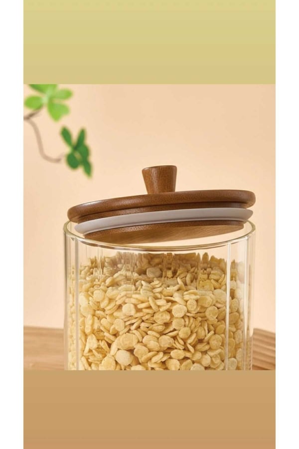 Akasya Cam Kavanoz 1670 ml-Akasya Kapaklı Büyük Boy Kavanoz-Mien Baharat, Bakliyat, Kahve Kavanozu