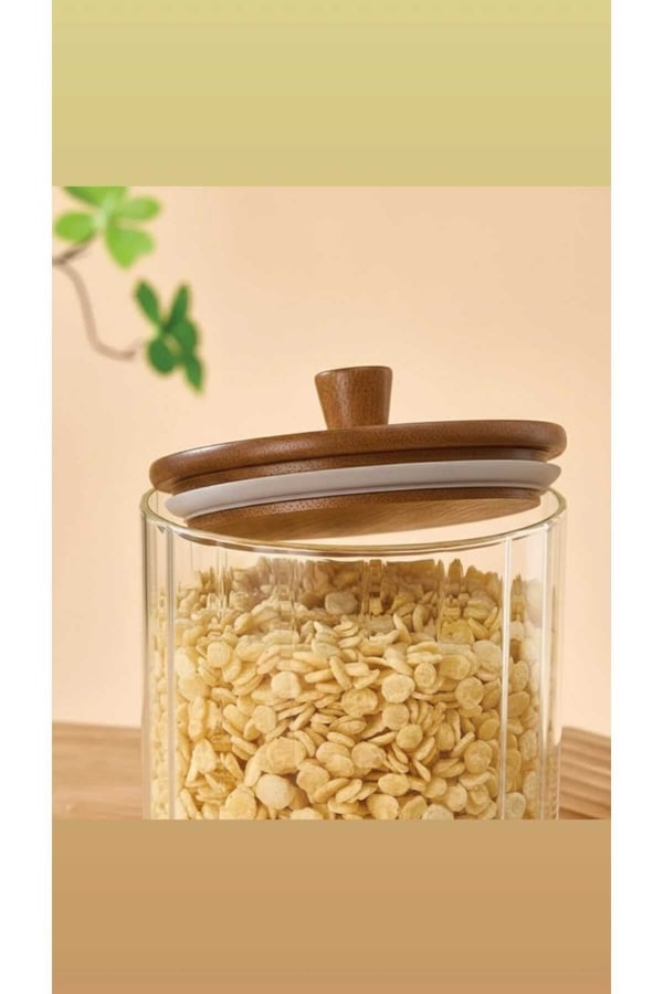 Akasya Cam Kavanoz 1670 ml-Akasya Kapaklı Büyük Boy Kavanoz-Mien Baharat, Bakliyat, Kahve Kavanozu