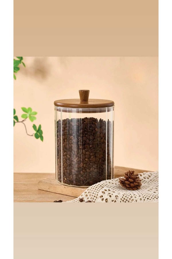 Akasya Cam Kavanoz 2260 ml-Akasya Kapaklı Büyük Boy Kavanoz-Mien Baharat, Bakliyat, Kahve Kavanozu