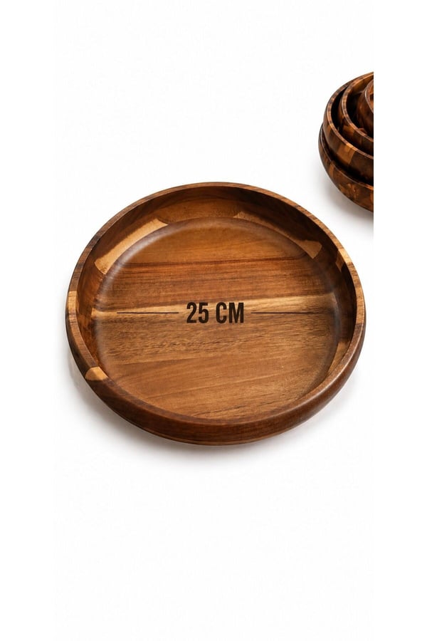 Akasya Kase 25 cm- Akasya Büyük Boy Kase ve Sunumluk-Mien Akasya Salata Kasesi 25 cm
