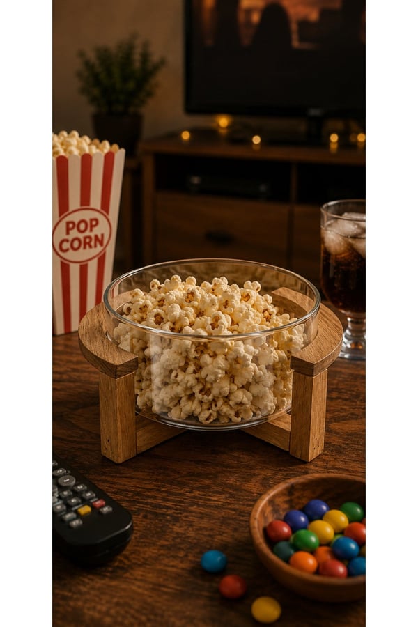 Akasya stantli cam salata kasesi sunumluk 15 cm - Standlı Cam Salata Kasesi ve Sunumluk 15 x 7 cm