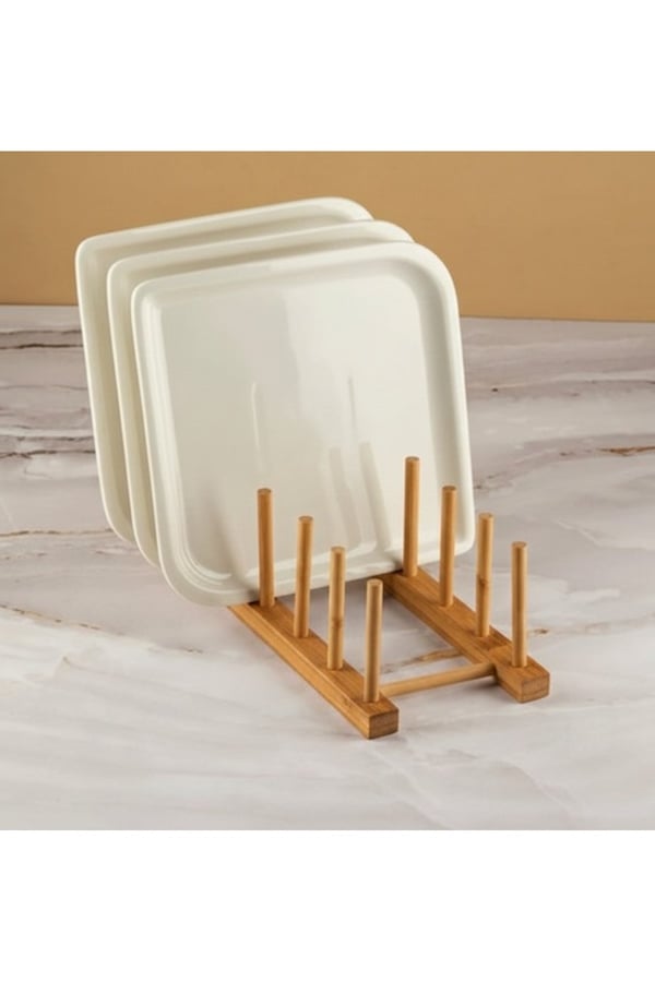 Bambu Tabak Rafı, Kitaplık ve Organizer Standı- Bambu Tencere Kapak Standı
