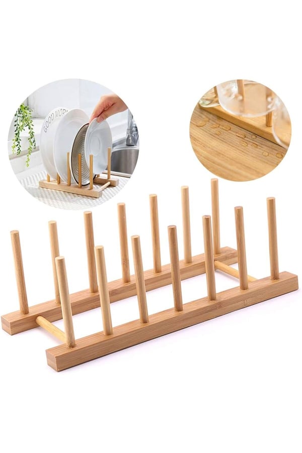 Bambu Tabak Rafı, Kitaplık ve Organizer Standı- Bambu Tencere Kapak Standı