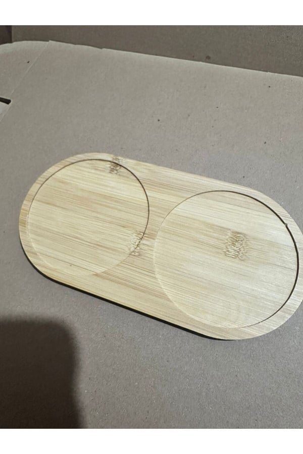 Bambu Yağdanlık Altlığı - Minimalist ve Çok Yönlü Bambu Oval Altlık
