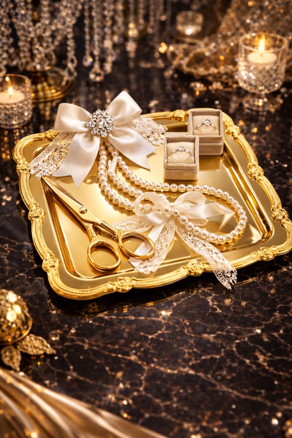 Gold Üzeri Gold Gül Figürlü Sunum Tepsisi– Tek Kişilik Dekoratif Kare Servis Kahve Çay Tepsisi