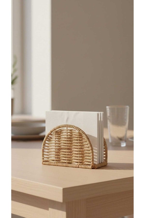 Oval Rattan Peçetelik – Mien Doğal, Dekoratif & Sunumluk
