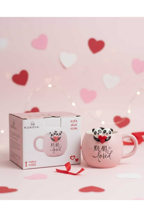 Panda Figürlü Kupa Bardak – Sevimli Tasarım Seramik Mug – Hediye Kupa