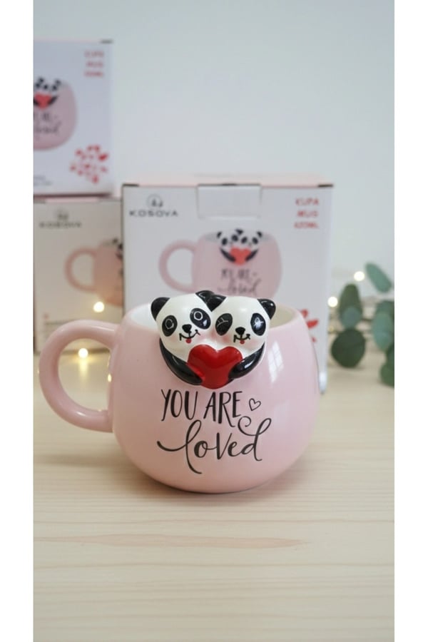 Panda Figürlü Kupa Bardak – Sevimli Tasarım Seramik Mug – Hediye Kupa