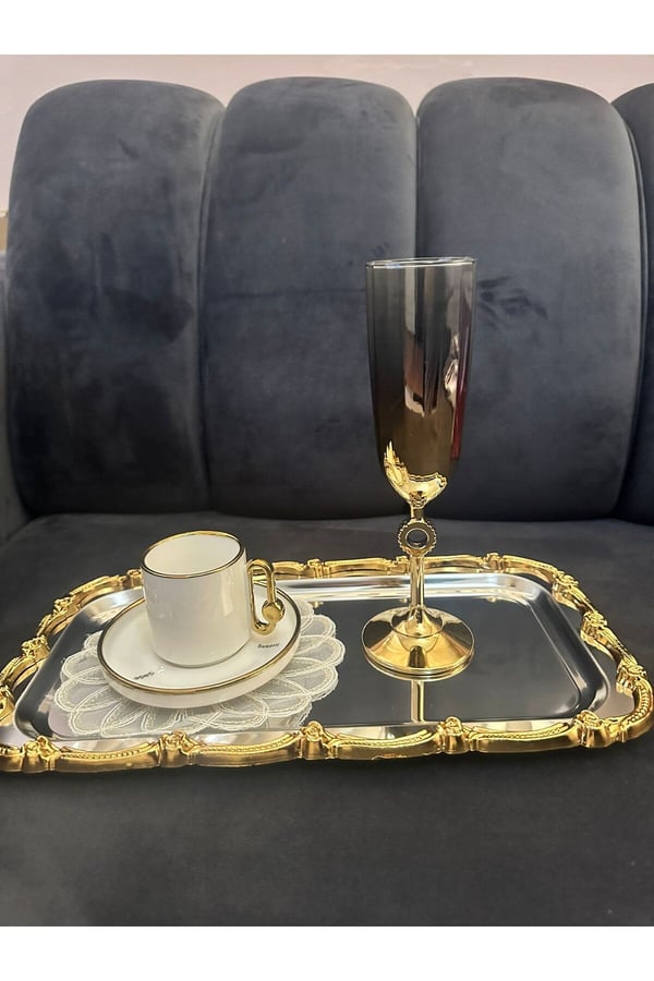 Paşabahçe Amore Gold 2'li Kahve Yanı Su Bardağı-2'li Amore Titanic Kahve Yanı Su Bardağı Seti