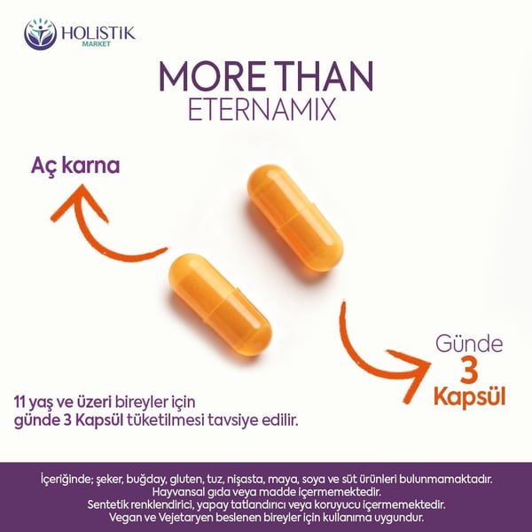Eternamix Yeşil Çay Yaprak Ekstresi 60 Kapsül (L-Lysine, L-Prolin ve L-Arjinin)