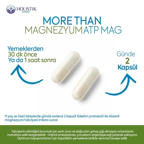 Magnezyum ATP MAG 60 Kapsül (Gliserofosfat, Malat, ATP)