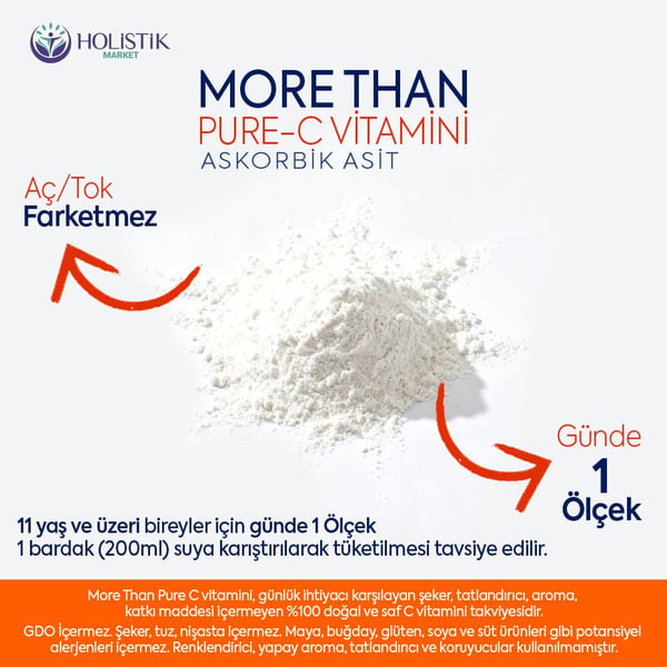 Pure C Vitamini (Ascorbic Acid) 500 gr