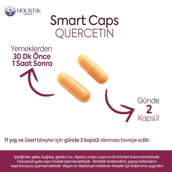 Quercetin 30 Kapsül (Kuersetin, Bromelain)