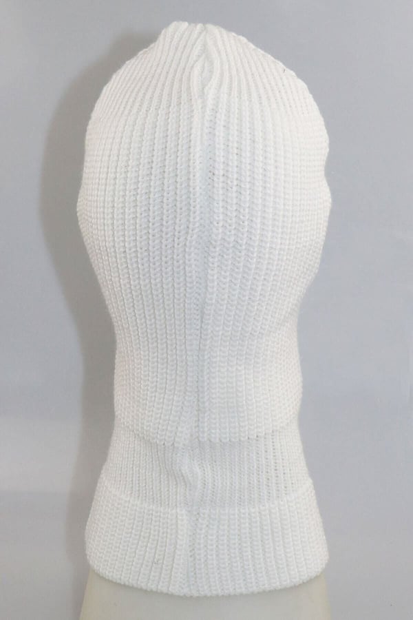 Beyaz Kılıç Nakışlı 3 Gözlü Unisex Kar Maskesi