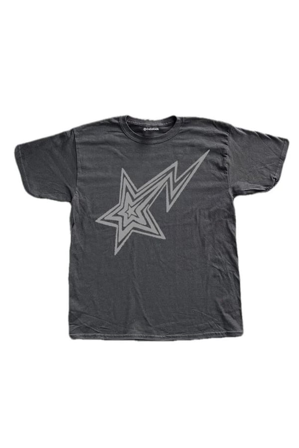 Füme Star Vektörel Unisex Kısa Kollu Tshirt