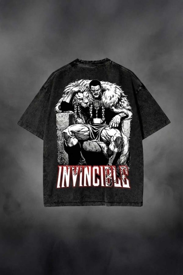 Siyah Yıkamalı Viltrumite Empire Thragg Vintage Wash Unisex T-Shirt
